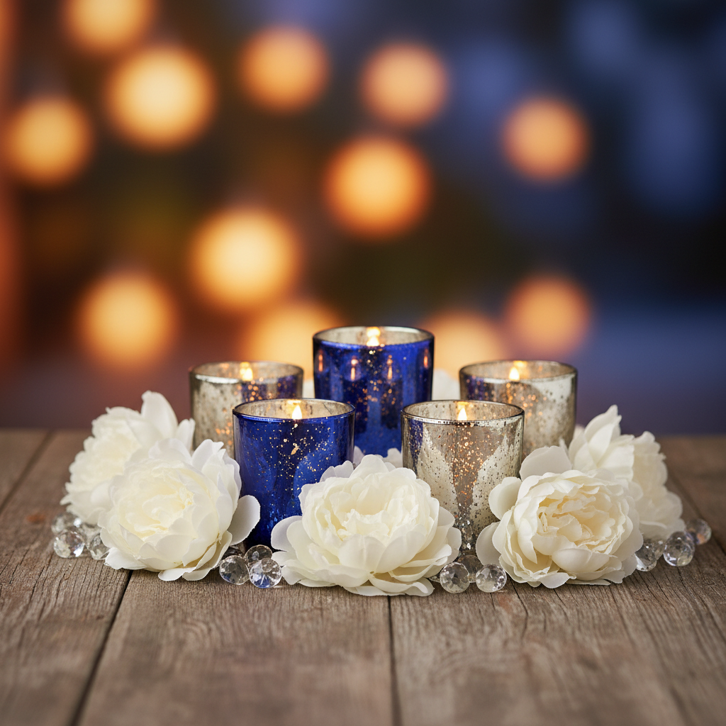 Mercury Glass Votive Candle Holders Table Centerpiece on a Budget: How to Get a Stunning, Romantic Ambiance Without Spending a Fortune