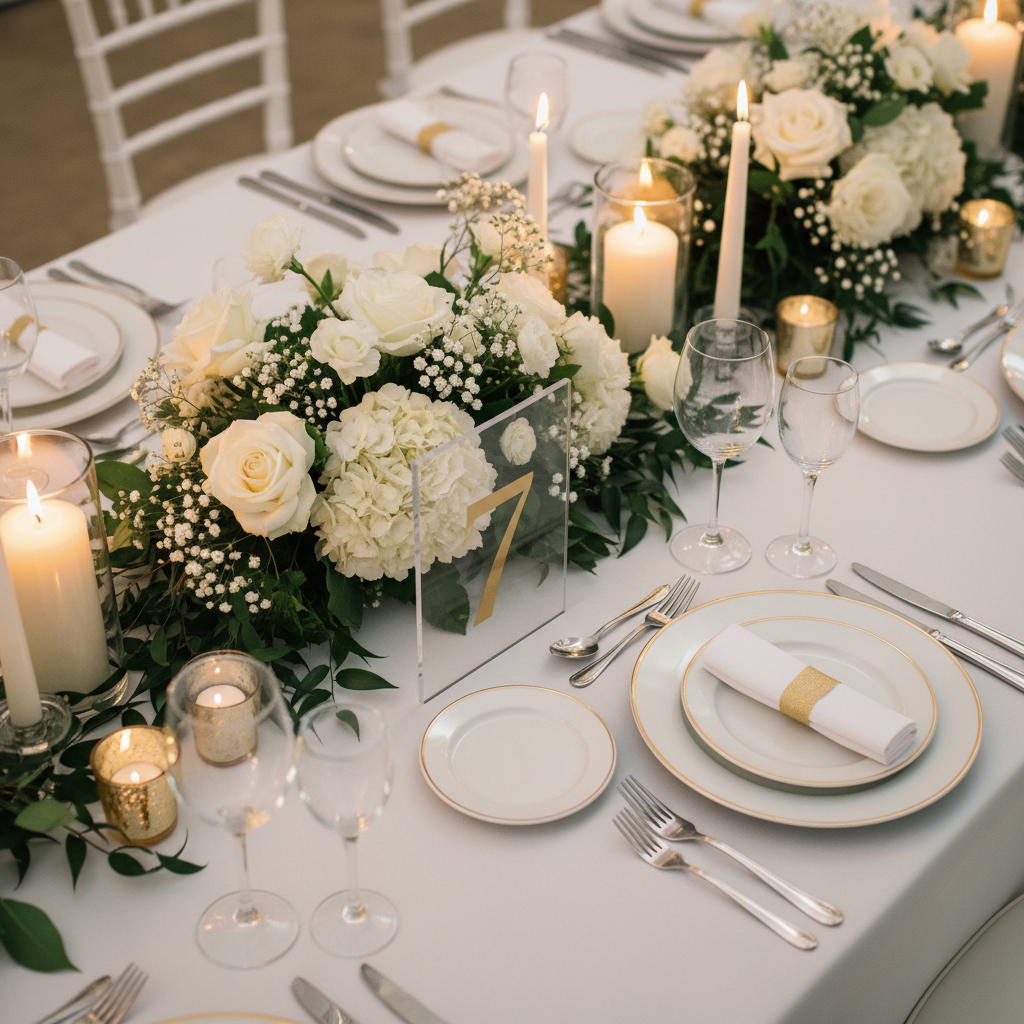 Small Space, Big Impact: How to Use Acrylic Table Number Holders at Your Wedding Reception