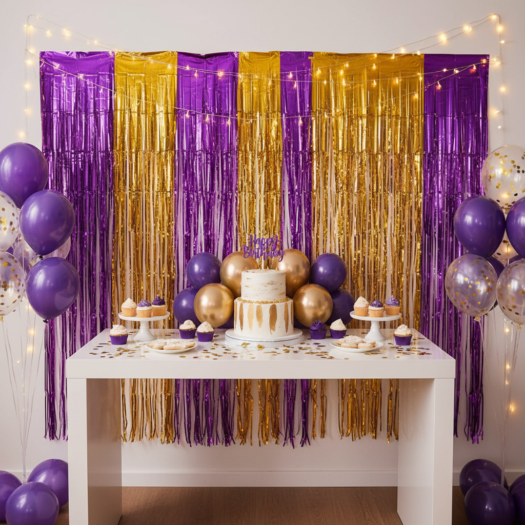 From Blank Wall to Wow-Worthy Setup: A Step-by-Step Fringe Foil Curtain Birthday Party Backdrop Guide for First-Time Party Planners