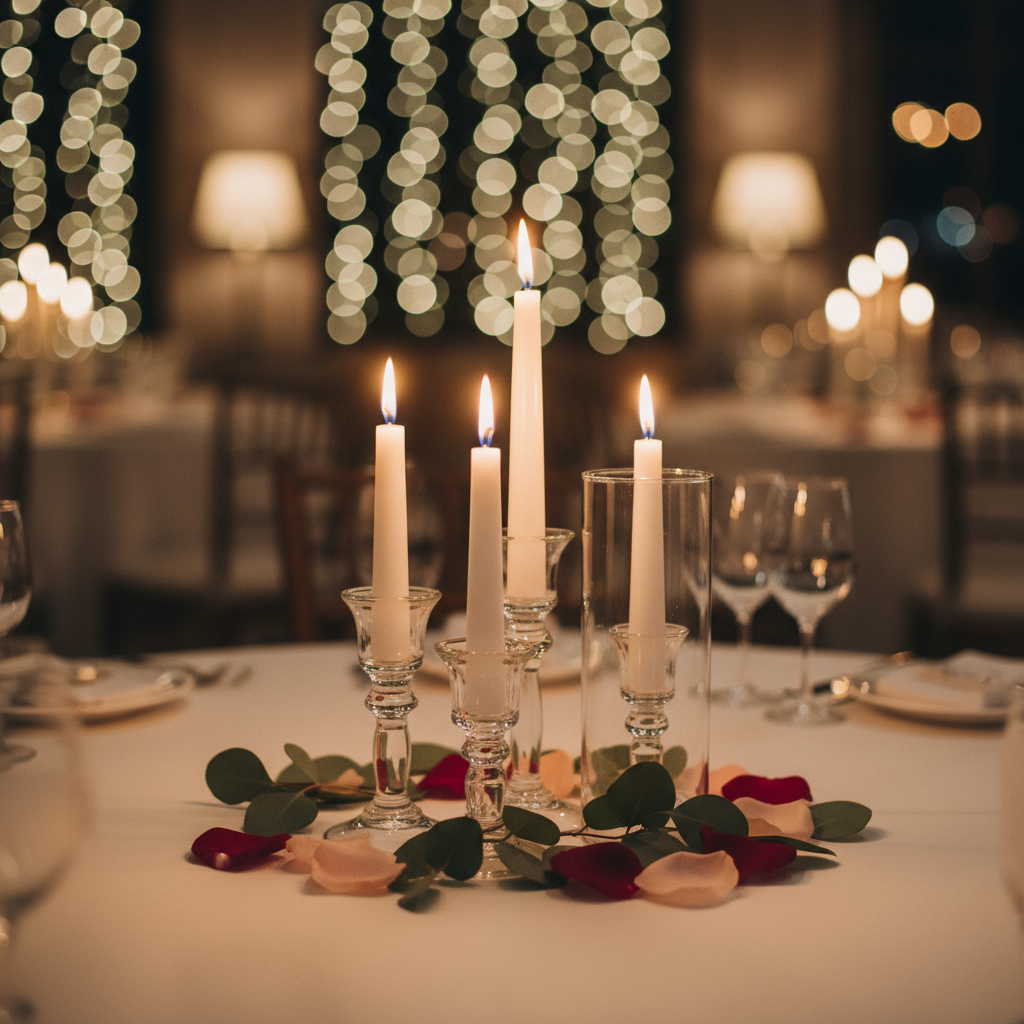 Small Space, Big Impact: How to Use Glass Taper Candle Holders as Wedding Centerpieces