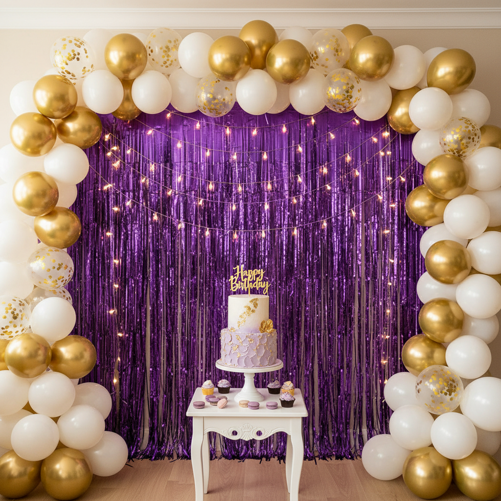 Common Purple Foil Backdrop Photo Booth Birthday Setup Myths Debunked: What Party Stylists Actually Recommend