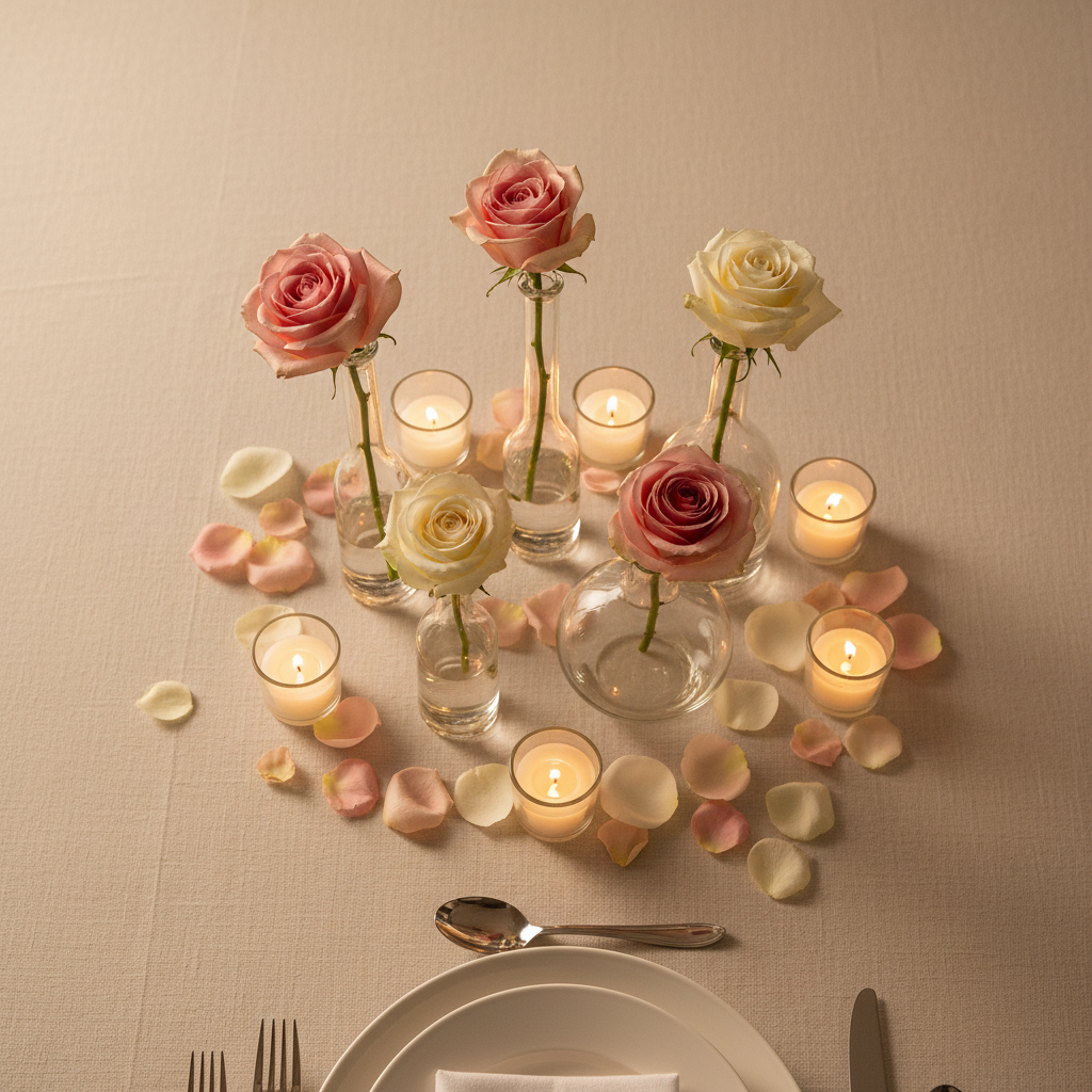 Glass Bud Vases Wedding Centerpiece Bought in Winter, Tested in Summer: The Wilting Problem Nobody Plans For