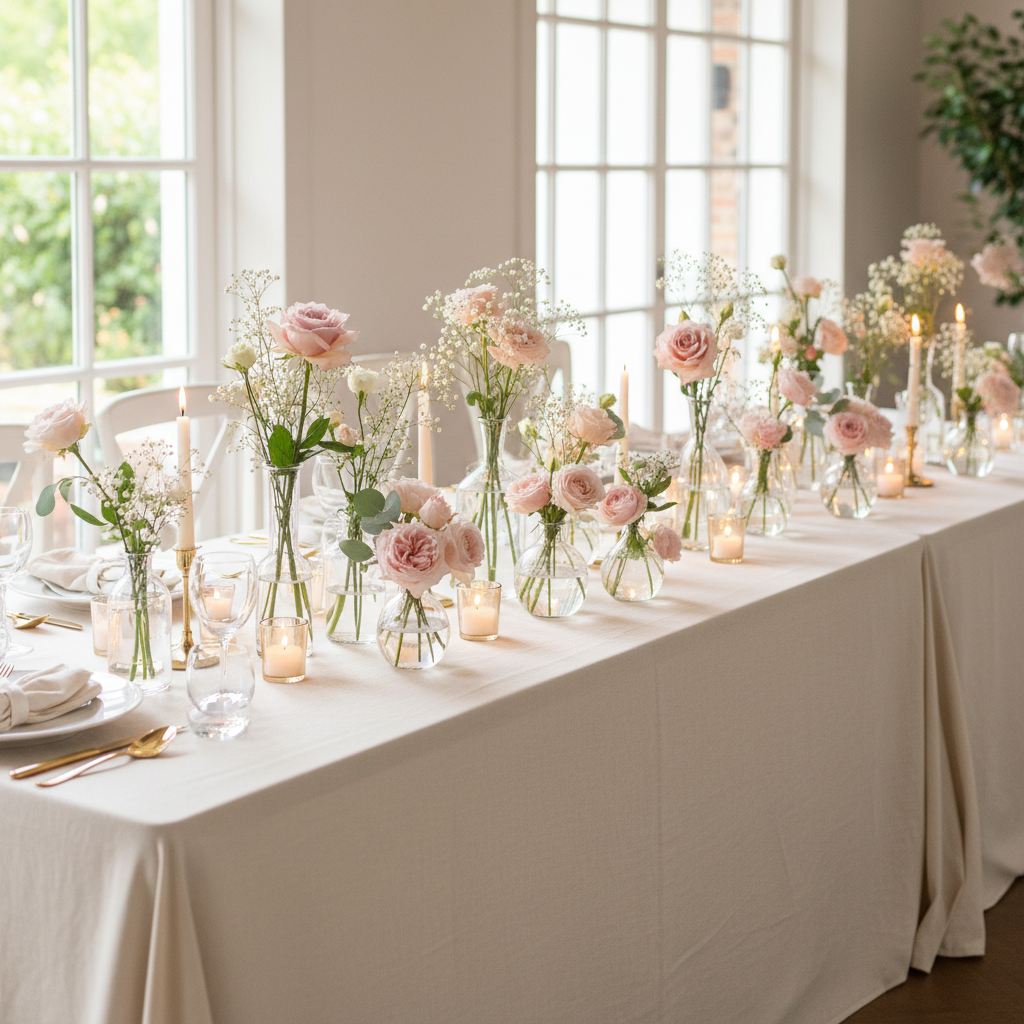 Solving Flat or Forgettable Tables? Telling Two Mini Bud Vases Bulk Floral Centerpiece Problems Apart by Visual Impact