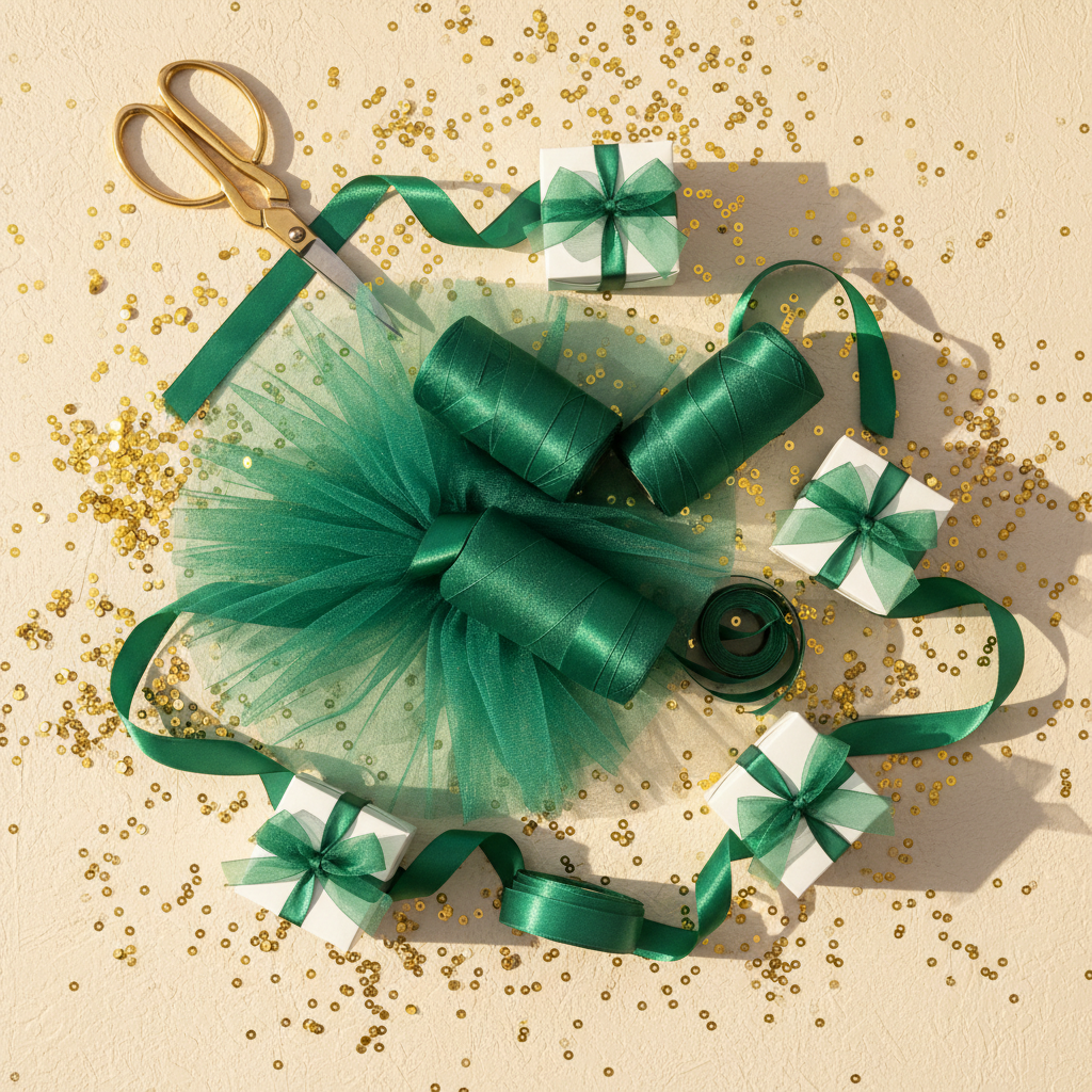 The Real Difference Between Tulle Ribbon and Fabric Bolts for DIY Party Decor — And Which One Fits Your Emerald Green Celebration