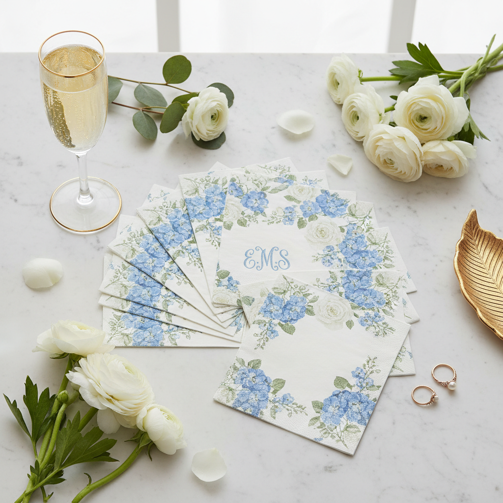 Personalized Cocktail Napkins for Bridal Shower & Reception, Decoded: How to Choose the Right Style for Intimate Gatherings, Formal Receptions, and Everything In Between