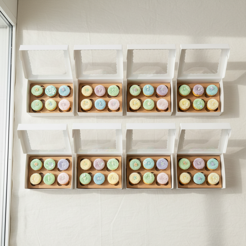 Cupcake Carrier Boxes Bulk Bakery Party Supplies You Only Need Once: Frosting Stays Perfect, Not Smashed
