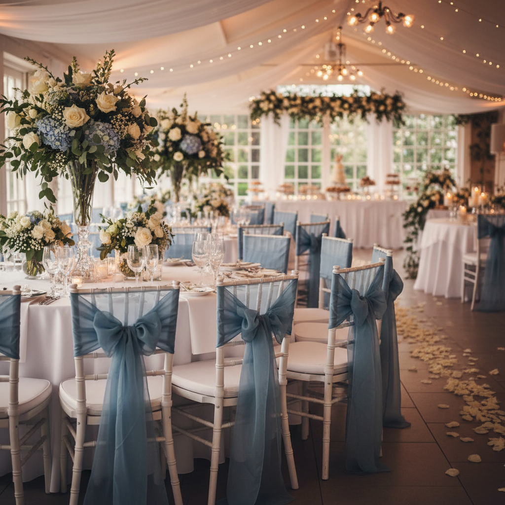 Before You Tie a Single Bow: What Makes Organza Chair Sashes Work in Bridal Shower Reception Decor