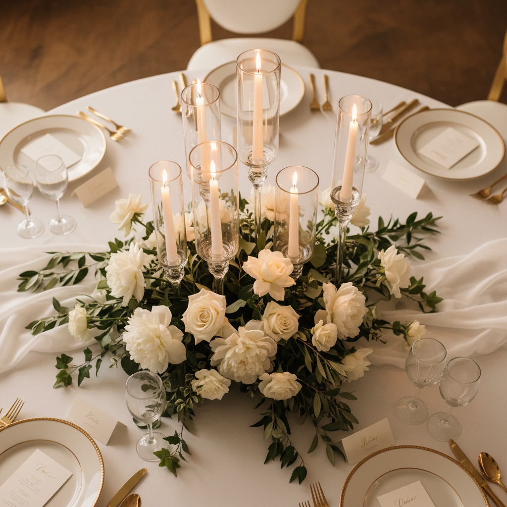 Tall, Flickering, and Elegant: How to Decide How Many Glass Taper Candle Holders You Really Need for Wedding Tables
