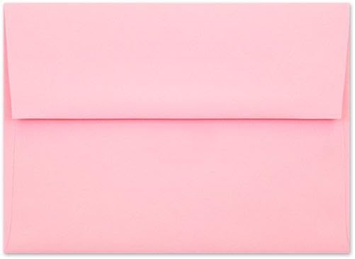 A7 Invitation Envelopes - Peel & Press - 24lb Heavy Duty Envelopes for Wedding Baby Shower Birthday Invitations - 5 1/4" x 7 1/4" (Pastel Pink, 25)