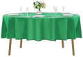 Cupuamon 70 inch Round Tablecloth Washable Polyester Table Cloth Decorative Table Cover for Wedding Party Dining Banquet（70 inch,Emerald）