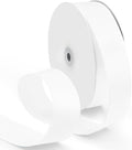 1-1/2 Inch 100 Yards Satin Ribbon White, Solid Color Fabric Ribbon for Gift Wrapping, Wedding, Polyester Gift Ribbon for Birthday Party Decoration, Craft, Hair, Floral, Sewing