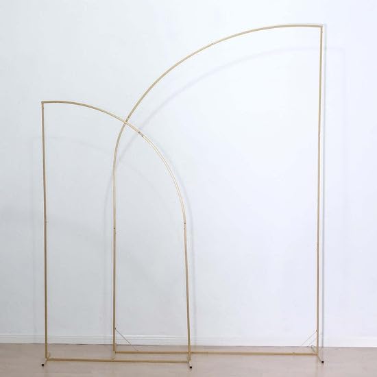 Background Support Equipment, 8ft Gold Metal Wedding Arch