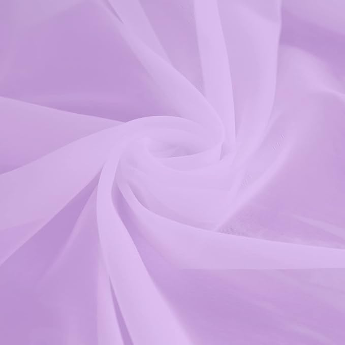 Window Purple Sheer Curtains 63 Inches Long 2 Panels Sheer Curtain Basic Rod Pocket Panel for Bedroom Children Living Room Yard Kitchen (Purple, 52" W x 63" L | 2 pcs)