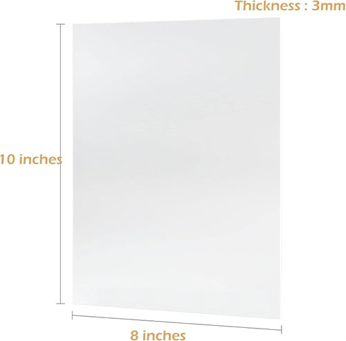 10 Pack 8x10 Inch Frosted Acrylic Signs Blank, DIY Blank Frosted Acrylic Sheet Sign 1/8 inch Thick for Wedding Reception Sign Party Events(Wood Stand NOT Included)