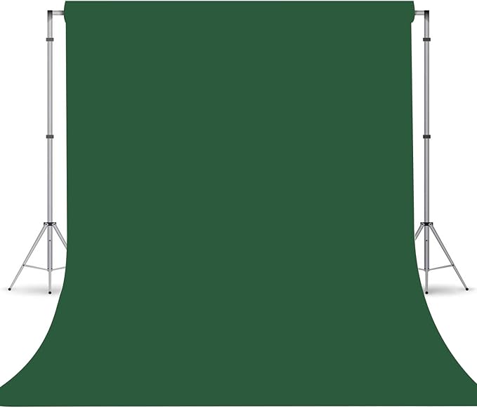 Dark Green Photography Backdrop for Photoshoot, Photo Backdrop Curtain, Perfect Dark Green Backdrops for Party Portrait Photoshoots Video Studio 10FTx20FT