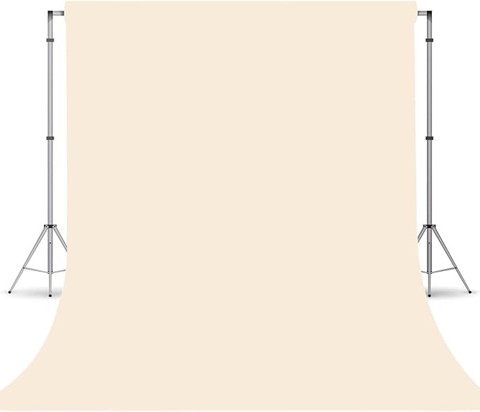 Cream Photography Backdrop for Photoshoot, Photo Backdrop Curtain, Perfect Cream Backdrops for Party Portrait Photoshoots Video Studio 6FTx9FT