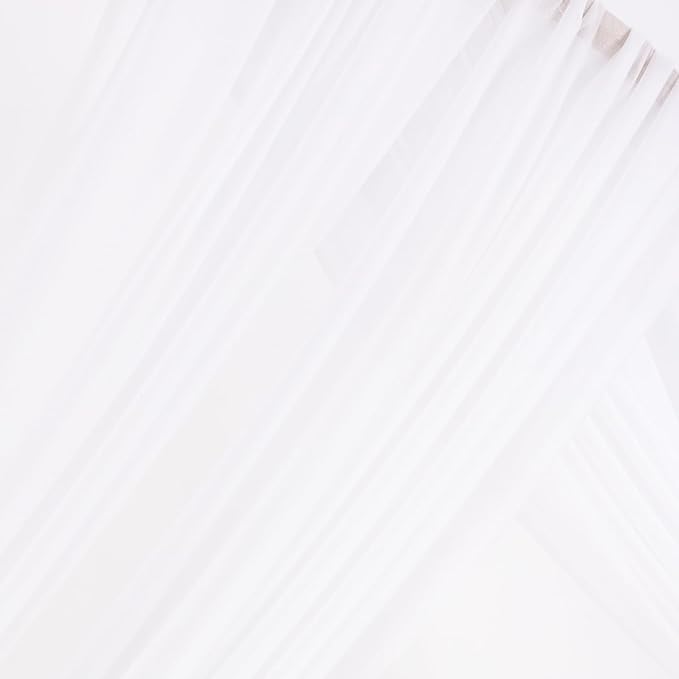 Outdoor Curtains - White Sheer Gauze Arch Drapes, 2 Panels, 29 x 240 Inch