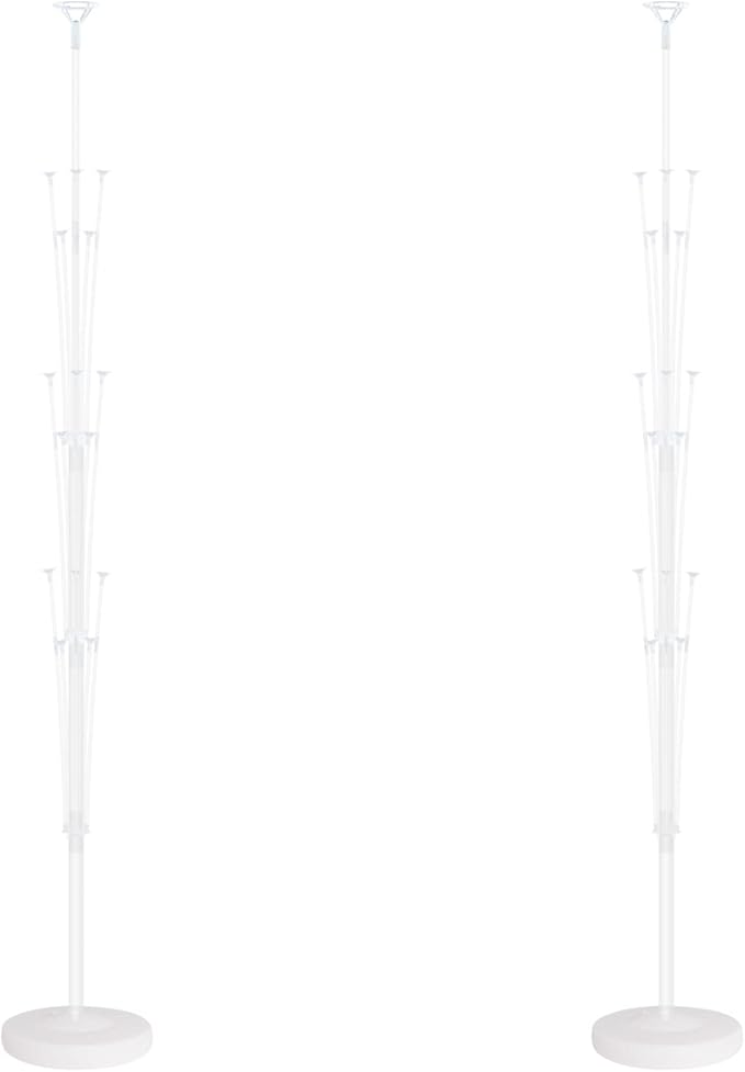 Balloon Column Stand Set of 2, 74-Inch White Plastic Kit