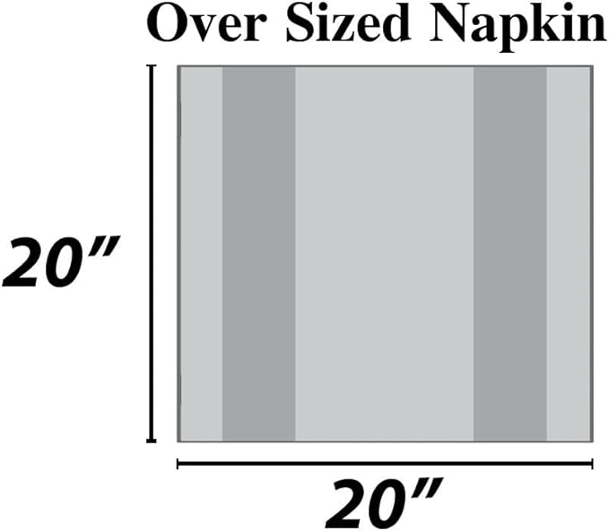 Urban Villa Dinner Napkins Pizza Print Cloth Napkins (Set of 12) Oversized 20x20 Inches 100% Cotton Premium Quality Soft Durable with Mitered Corners Reusable Washable Everyday Use Napkins