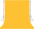 Yellow Photo Backdrop, Photo Booth Portrait Photography Backdrops, Studio Yellow Backdrop for Photoshoot Streaming Video Shooting 10x20ft