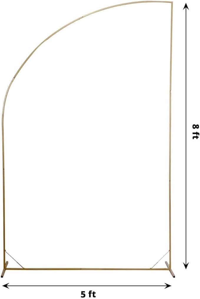 Background Support Equipment, 8ft Gold Metal Wedding Arch