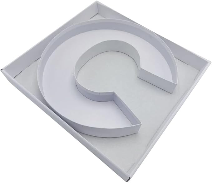 12" Fillable Cardboard Letter Charcuterie Gift Cupcake Box With Cover Sweets Packaging (C)