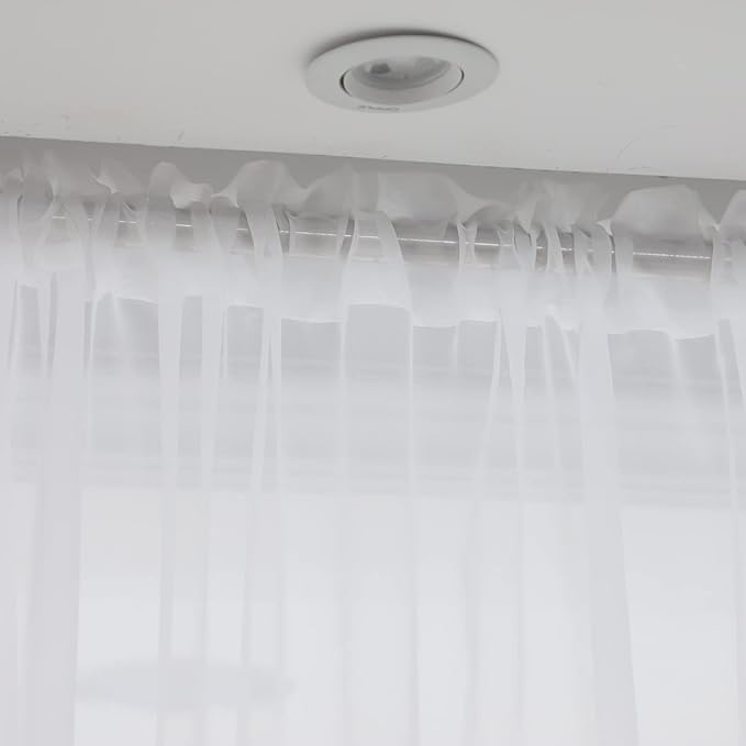 Window White Sheer Curtains 63 Inches Long 2 Panels Sheer White Curtains Basic Rod Pocket Panel for Bedroom Children Living Room Yard Kitchen (White, 52" W x 63" L | 2 pcs)