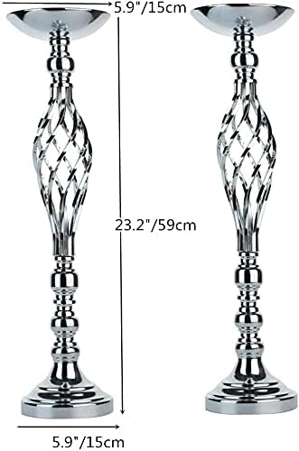 Candlestick Holders 10 Pack 23.2-Inch Metal Floral Centerpiece Stands