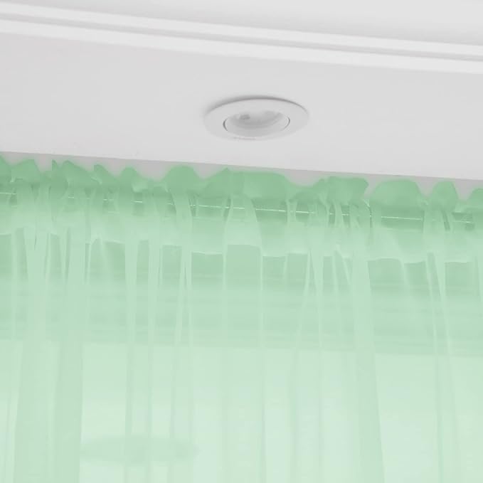 Window Light Green Sheer Curtains 84 Inches Long 2 Panels Sheer Curtain Basic Rod Pocket Panel for Bedroom Children Living Room Yard Kitchen (Light Green, 52" W x 84" L | 2 pcs)