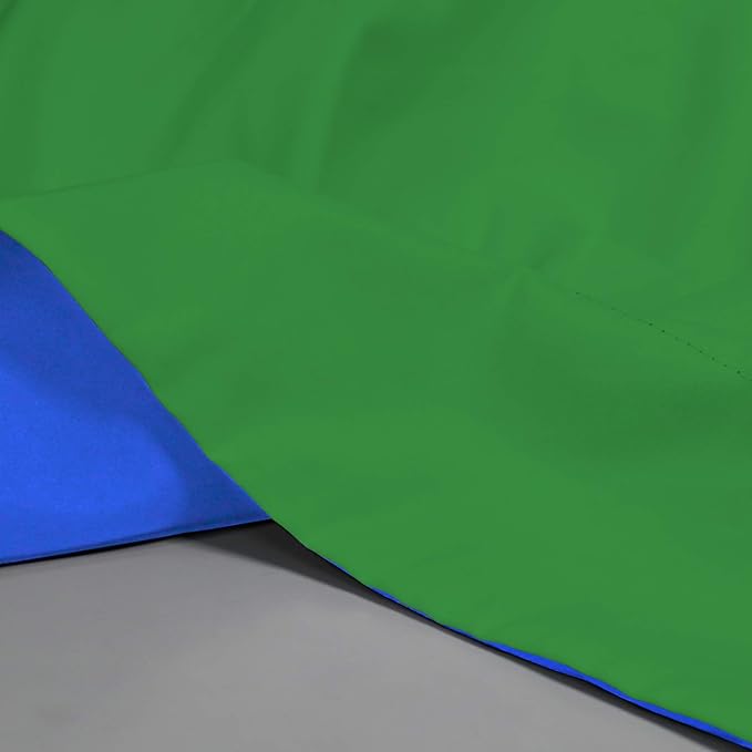 ISSUNTEX 9X15 ft Background Muslin Backdrop, Photo Studio, Collapsible High Density Screen for Video Photography and Television-Blue/Green