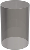 Electroplated Glass Hurricane Mirror Effect Cylinder Candle Holder Bottomless Glass Sleeve Lamp Shade Replacement (Grey,3.5X8)