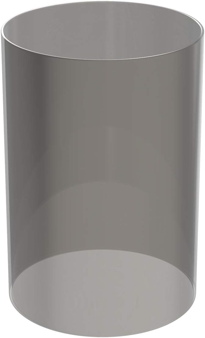 Electroplated Glass Hurricane Mirror Effect Cylinder Candle Holder Bottomless Glass Sleeve Lamp Shade Replacement (Grey,3.5X12)