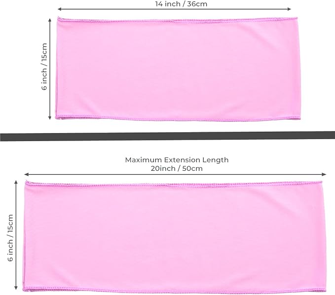 MDS Pack of 250 Spandex Chair Sashes Bows Elastic Stretch Dining Chair Bands Ties Without Slider Buckle Universal fits for Wedding Baby Shower Birthday Party Banquet Event Decoration - Pink
