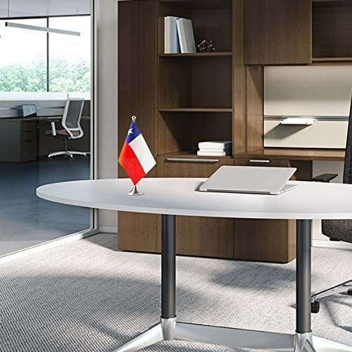 Chile Flag Chilean Flags, Small Mini Chilean Desk Flag, Used for Table Office Classroom Home Patriotic Events Decorations