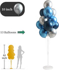 Balloon Stand Kit, 2 Sets in Two Heights, Reusable Plastic, Tying Tool