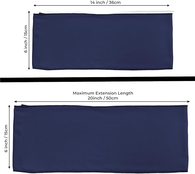 MDS Pack of 125 Spandex Chair Sashes Bows Elastic Stretch Dining Chair Bands Ties Without Slider Buckle Universal fits for Wedding Baby Shower Birthday Party Banquet Event Decoration - Navy Blue