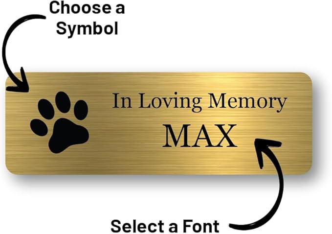Custom Engraved Name Plates with Adhesive, Made in The USA, Peronalized Pet Urn, Memorial Plaque, Picture Frame, Art Tag, Flag case (Black Plate/Silver Text, 2x4 Inch)