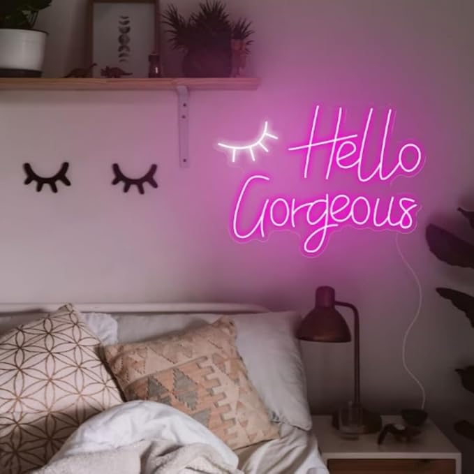 USB Powered LED Neon Sign Night Light, 15.7 x 11.5 Inch Acrylic Wall Decor