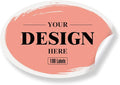 Personalized Labels - Custom Stickers With Any Design, Image, Logo, Text for Business, Thank You, 2"x1" Oval, 100 Labels