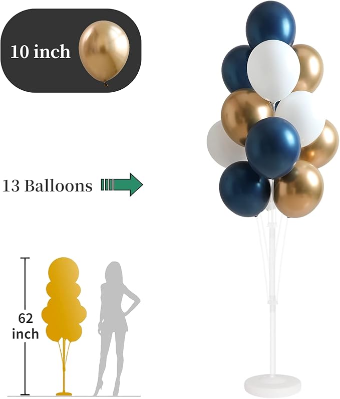Balloon Column Stand Kit, Set of 2, 62 Inch, Acrylic and Plastic