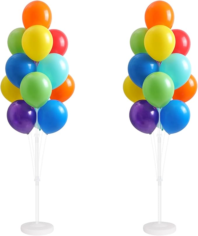 Balloon Column Stand Kit, 62 Inch Transparent Plastic Pack of 2