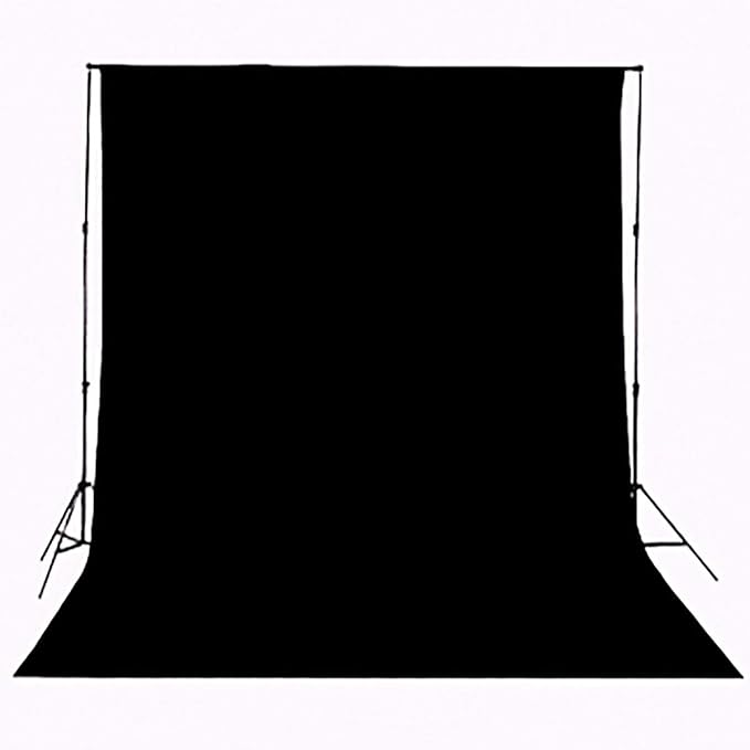 Black Backdrop for Photography Durable Fabric Background Photo Backdrop Video Photography Studio (5x7ft, Black)