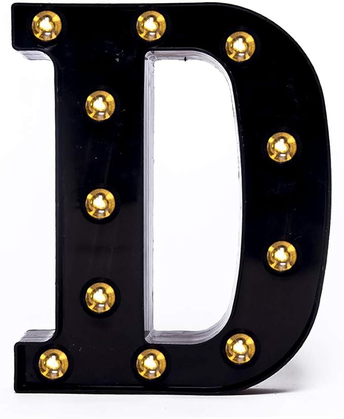 Foaky Black LED Marquee Number Lights Sign Light Up Marquee Number Lights Sign for Night Light Wedding Birthday Party Battery Powered Christmas Lamp Home Bar Decoration
