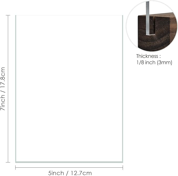 20 Pack Clear Acrylic Blank Signs for Table Numbers, 5x7 Inch Clear Acrylic Blank Sheet Sign 1/8 inch Thick, Use for DIY Wedding Table Signs Display Party Events