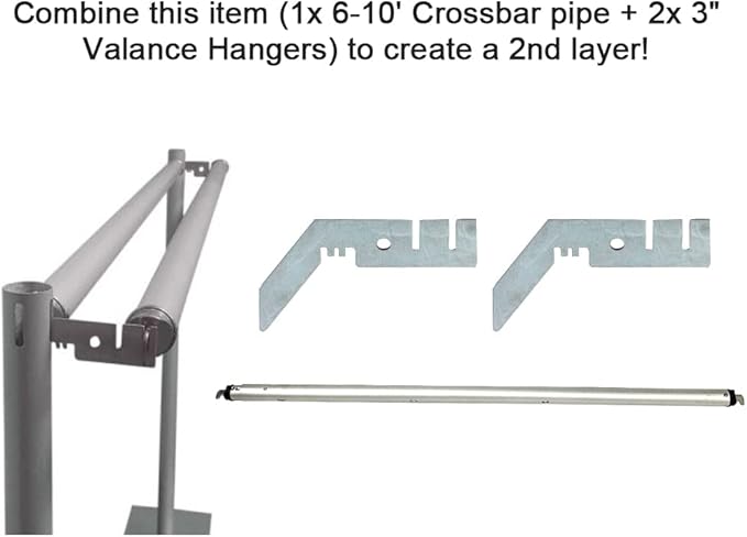 Portable Pipe and Drape Heavy Duty Backdrop Stand, ADJ Metal Frame and Heavy Metal Base for Wedding, Birthday Party, Photography Backdrop(Tall-8FT & 2*CrossBar-10FT & Hangers)
