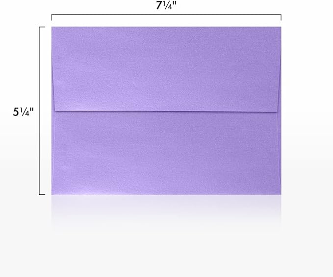 LUXPaper A7 Invitation Envelopes | Peel & Press | 5 1/4" x 7 1/4" | Amethyst Metallic | 80lb. Text | 1,000 Qty