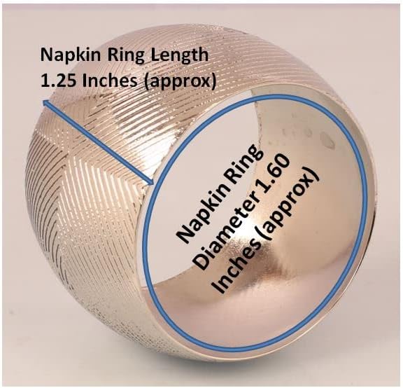 Napkin Rings, Set of 6 Large Round Brass Holders