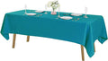 Rectangle Tablecloth 60x102 inch Washable Polyester Fabric Table Cloth for Wedding Party Dining Banquet Decoration（60x102, Caribbean Blue）