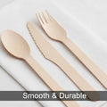 Disposable Wooden Spoons, 500 Count, Beige, Biodegradable