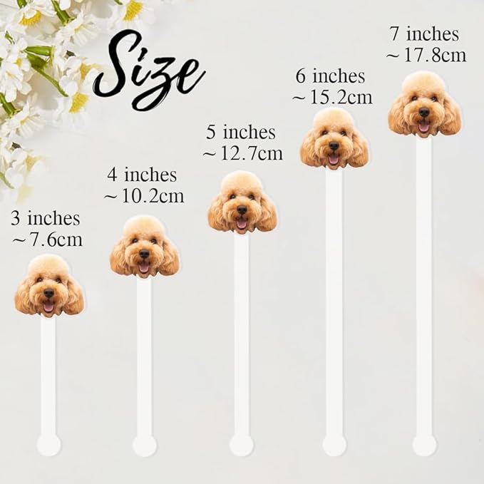 Custom 50 Pcs Double-Sided Wedding Pet Stir Sticks, Personalized Dog Cat Stir Stick, Acrylic Cocktail Stirrers, Wedding Drink Stirrers, Bachelorette Party Decorations, Bridal Shower Gifts